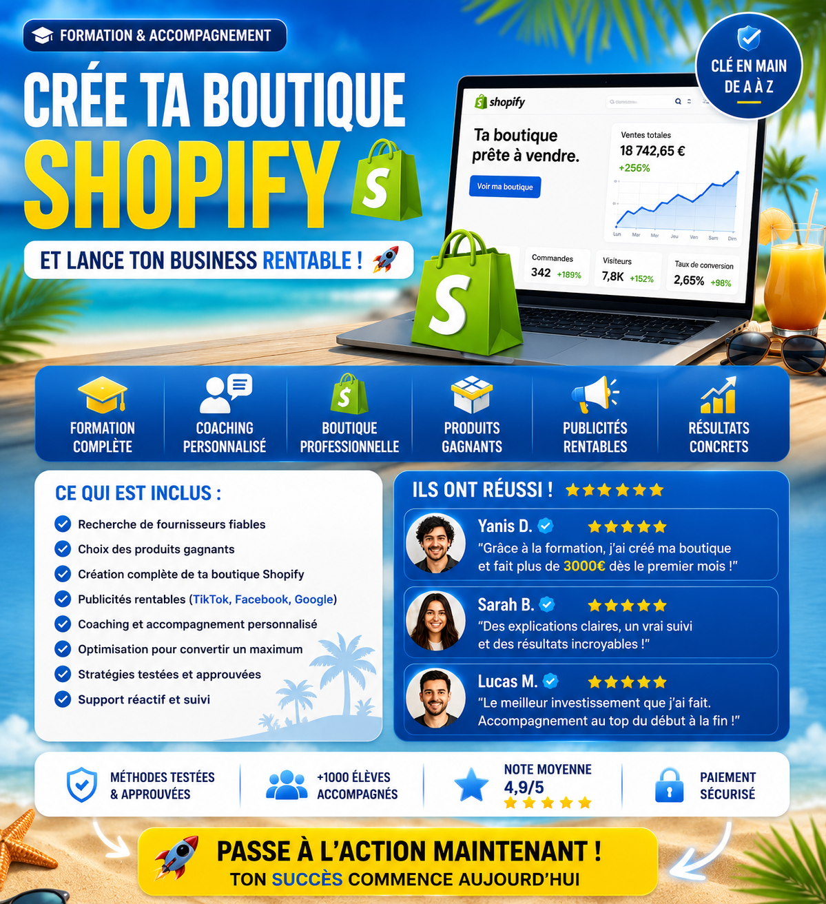 Dropshipping Été Edition – Lance Ton Business Rentable 🌊💻